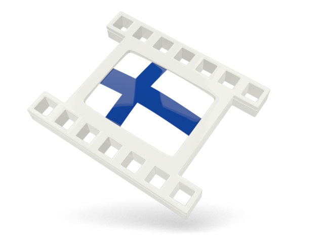 White movie icon. Download flag icon of Finland at PNG format