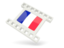 France. White movie icon. Download icon.