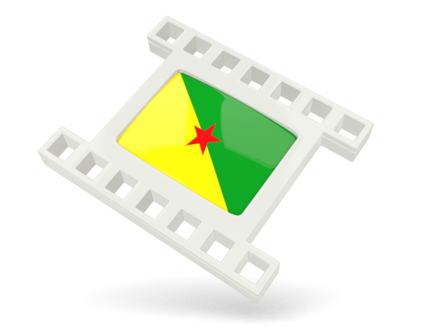 White movie icon. Download flag icon of French Guiana at PNG format