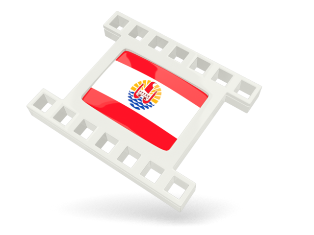 White movie icon. Download flag icon of French Polynesia at PNG format