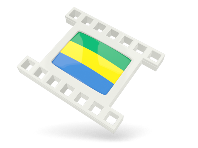 White movie icon. Download flag icon of Gabon at PNG format