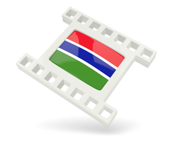 Белая кино-иконка. Скачать флаг. Гамбия