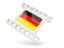 Germany. White movie icon. Download icon.