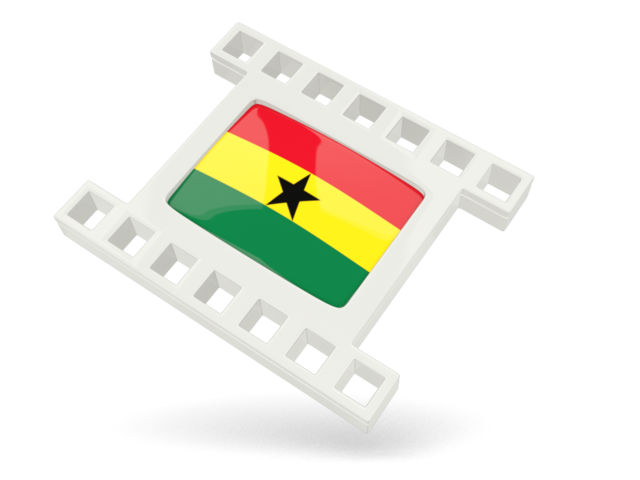 Белая кино-иконка. Скачать флаг. Гана