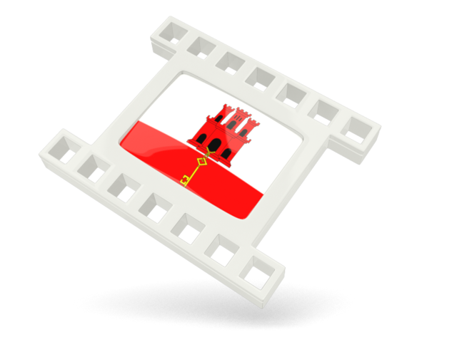 White movie icon. Download flag icon of Gibraltar at PNG format