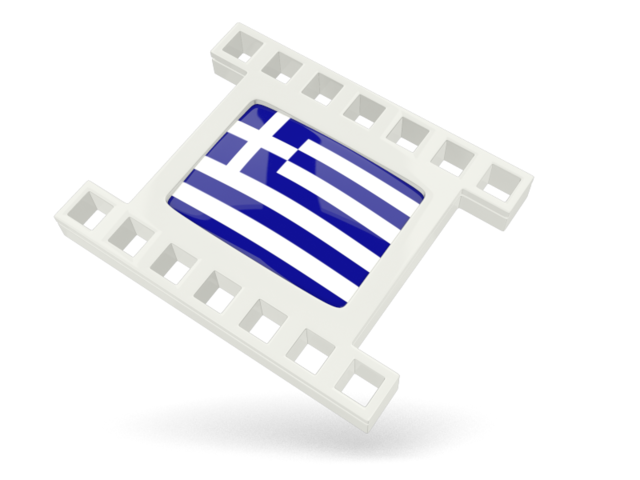 White movie icon. Download flag icon of Greece at PNG format