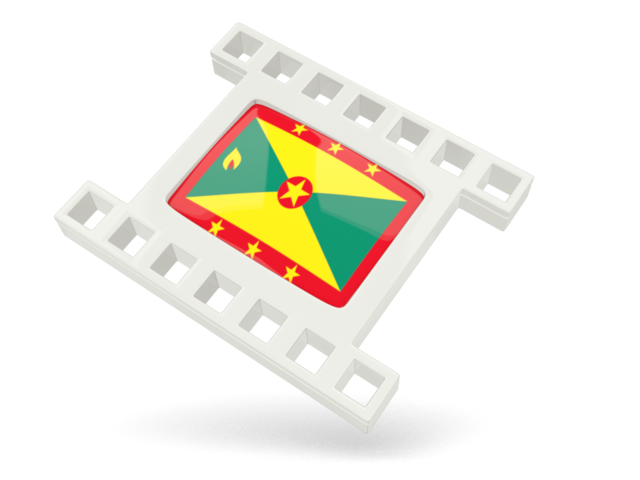 White movie icon. Download flag icon of Grenada at PNG format