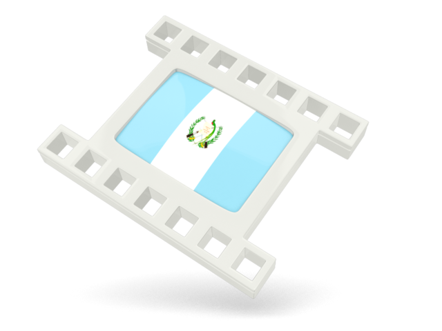 White movie icon. Download flag icon of Guatemala at PNG format