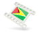 Guyana. White movie icon. Download icon.