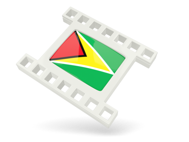 White movie icon. Download flag icon of Guyana at PNG format