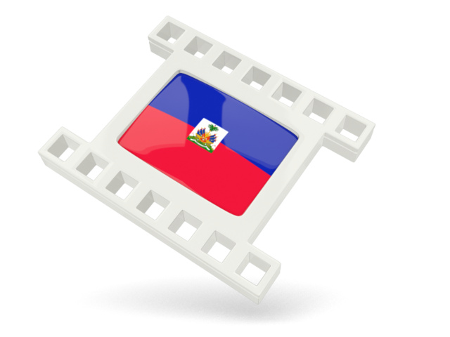 Белая кино-иконка. Скачать флаг. Гаити