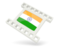 India. White movie icon. Download icon.