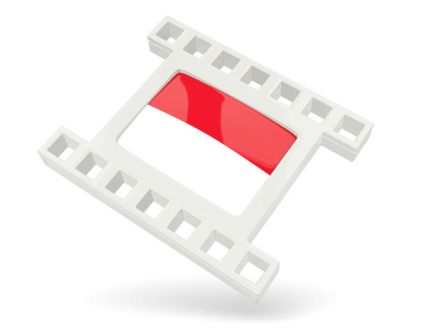 White movie icon. Download flag icon of Indonesia at PNG format