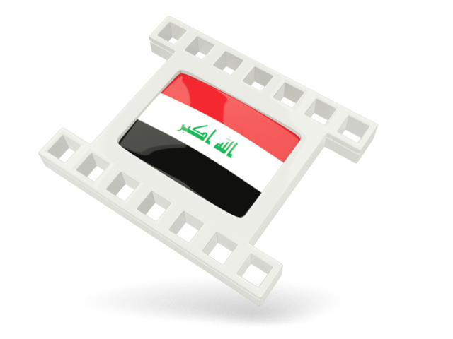 White movie icon. Download flag icon of Iraq at PNG format