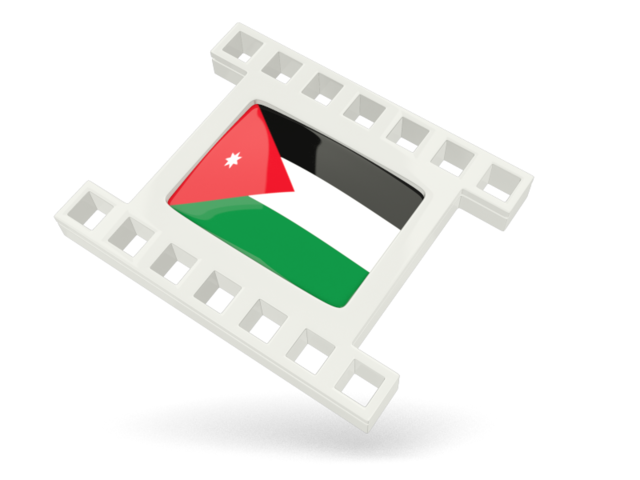 White movie icon. Download flag icon of Jordan at PNG format
