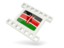 Kenya. White movie icon. Download icon.