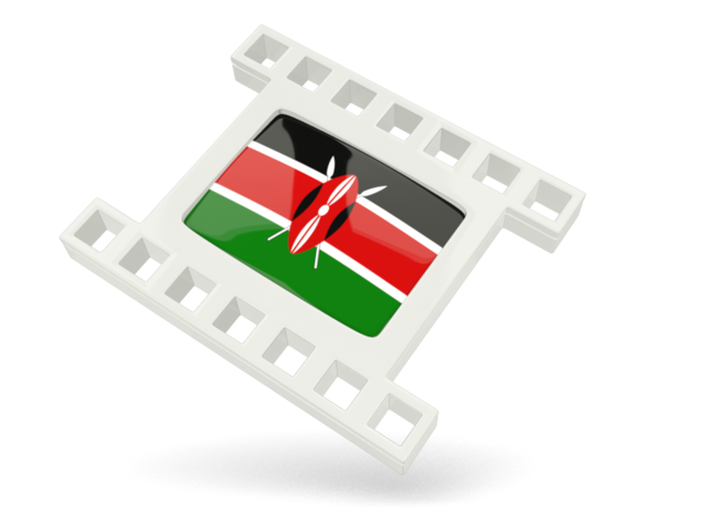 White movie icon. Download flag icon of Kenya at PNG format