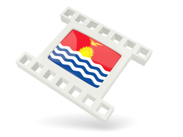 White movie icon. Download flag icon of Kiribati at PNG format