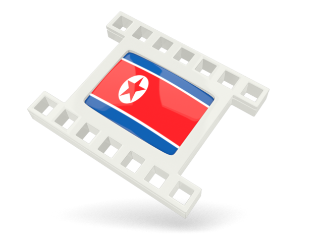 White movie icon. Download flag icon of North Korea at PNG format
