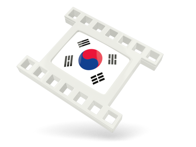 White movie icon. Download flag icon of South Korea at PNG format