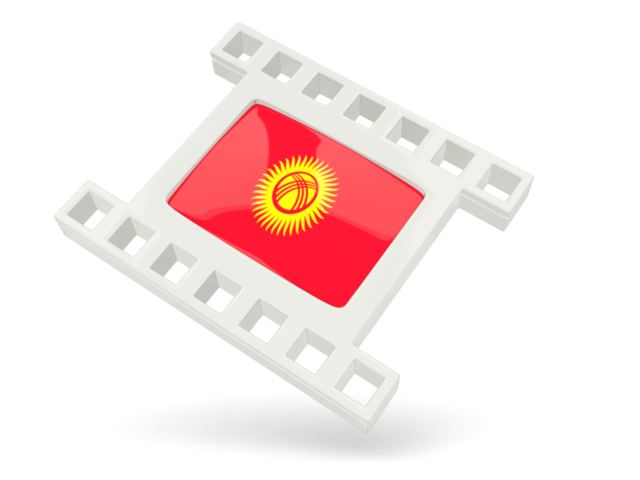 White movie icon. Download flag icon of Kyrgyzstan at PNG format