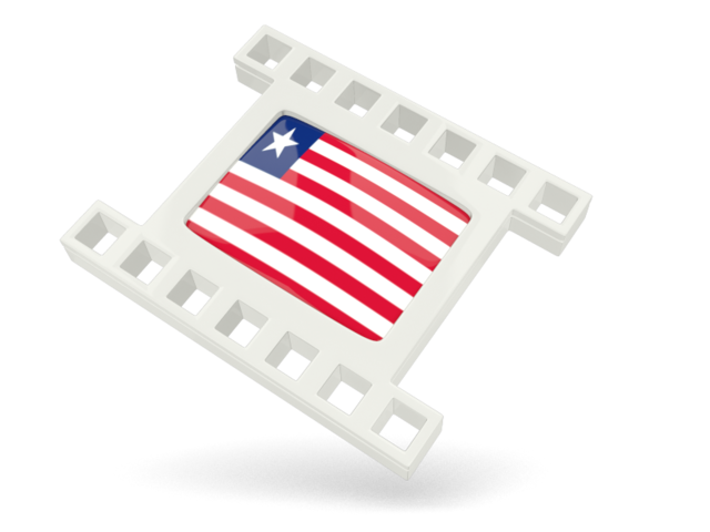 White movie icon. Download flag icon of Liberia at PNG format