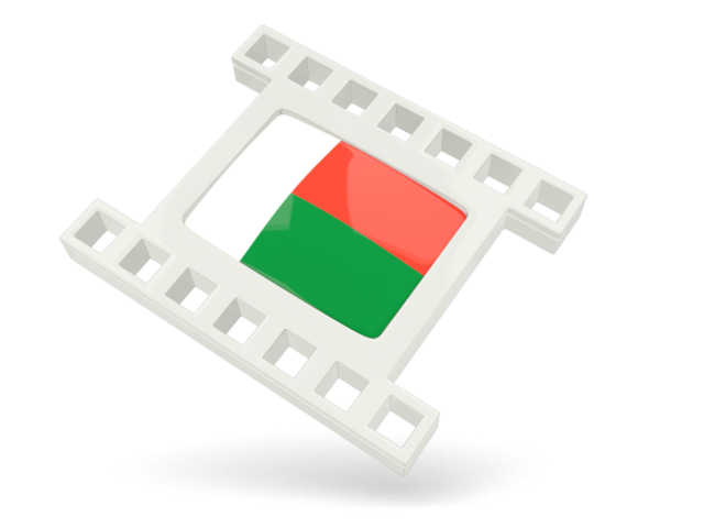 White movie icon. Download flag icon of Madagascar at PNG format