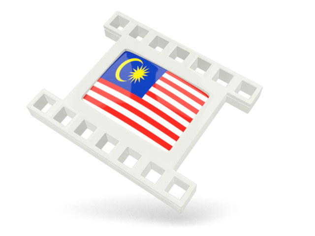 White movie icon. Download flag icon of Malaysia at PNG format