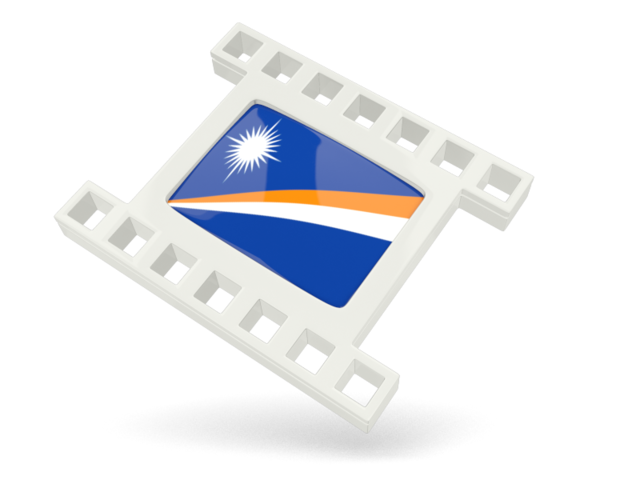 White movie icon. Download flag icon of Marshall Islands at PNG format