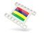 Mauritius. White movie icon. Download icon.