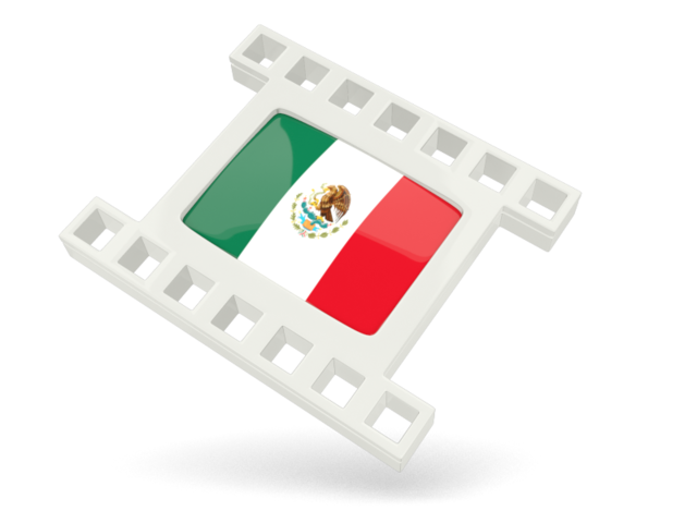 Белая кино-иконка. Скачать флаг. Мексика