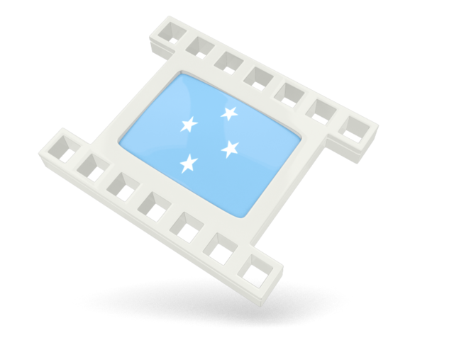 White movie icon. Download flag icon of Micronesia at PNG format