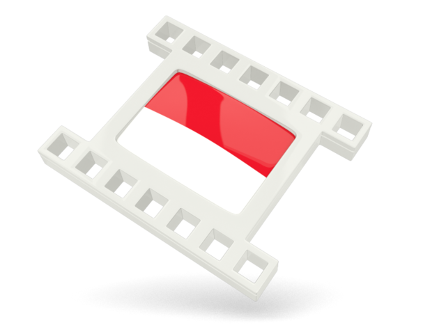White movie icon. Download flag icon of Monaco at PNG format
