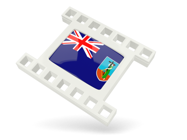 White movie icon. Download flag icon of Montserrat at PNG format