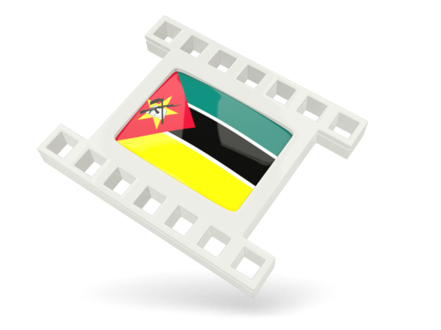 White movie icon. Download flag icon of Mozambique at PNG format