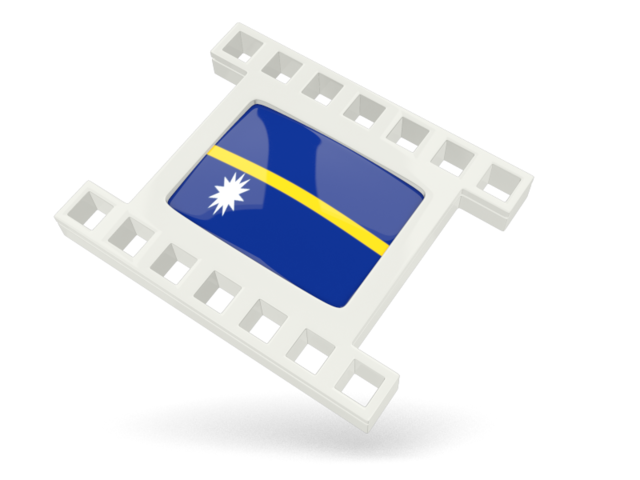 White movie icon. Download flag icon of Nauru at PNG format