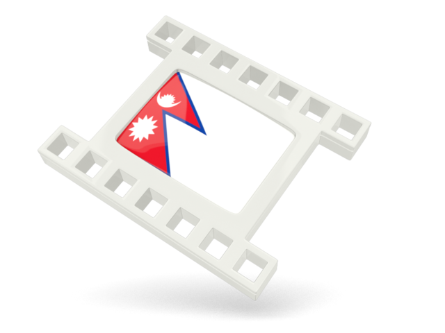 White movie icon. Download flag icon of Nepal at PNG format