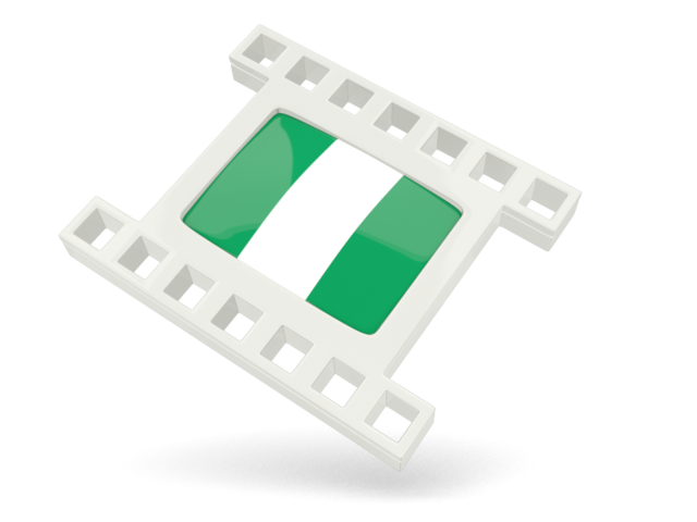 White movie icon. Download flag icon of Nigeria at PNG format