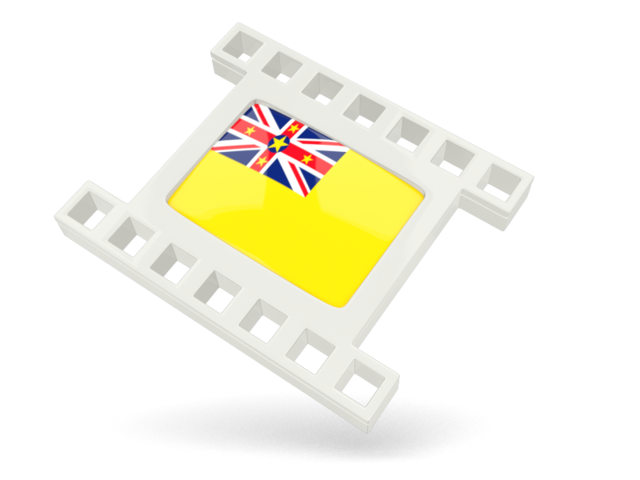 White movie icon. Download flag icon of Niue at PNG format