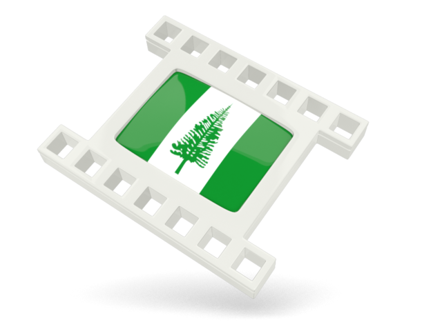 White movie icon. Download flag icon of Norfolk Island at PNG format
