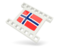 Norway. White movie icon. Download icon.