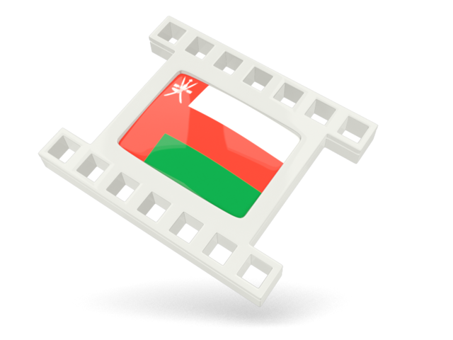 White movie icon. Download flag icon of Oman at PNG format