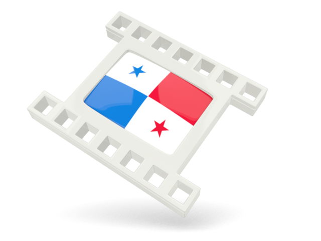 White movie icon. Download flag icon of Panama at PNG format