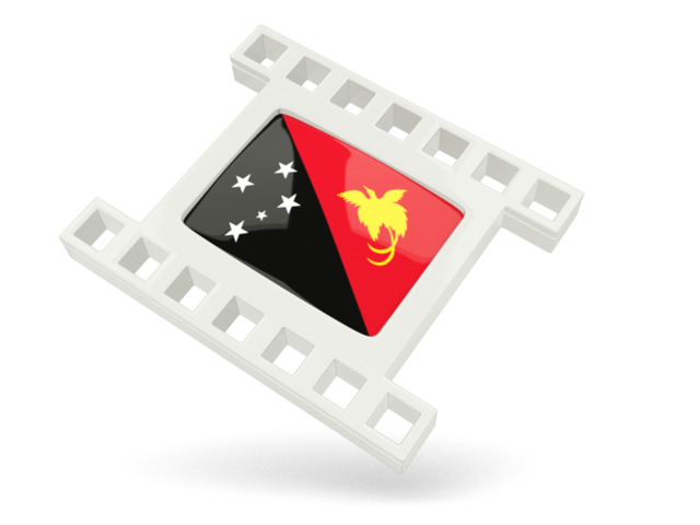 White movie icon. Download flag icon of Papua New Guinea at PNG format