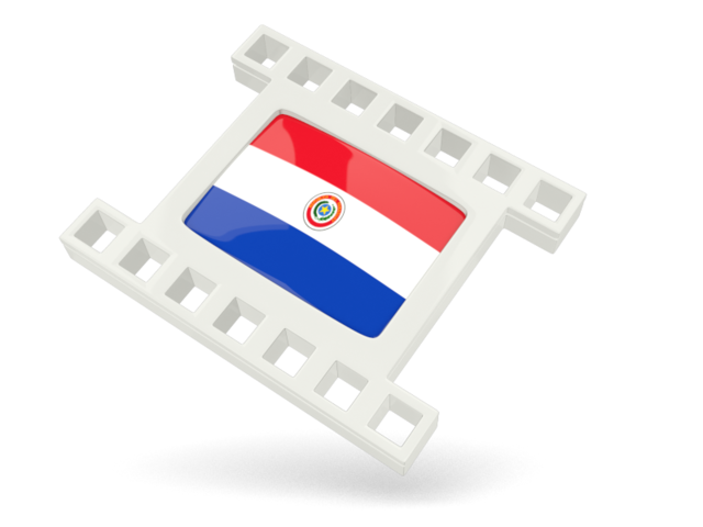White movie icon. Download flag icon of Paraguay at PNG format