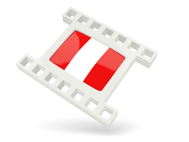 White movie icon. Download flag icon of Peru at PNG format