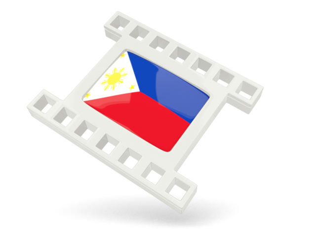 White movie icon. Download flag icon of Philippines at PNG format