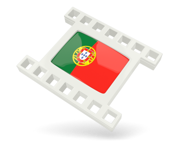 Белая кино-иконка. Скачать флаг. Португалия