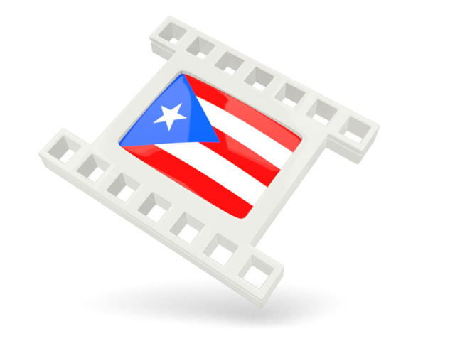 Белая кино-иконка. Скачать флаг. Пуэрто-Рико