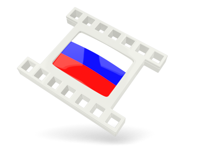 White movie icon. Download flag icon of Russia at PNG format